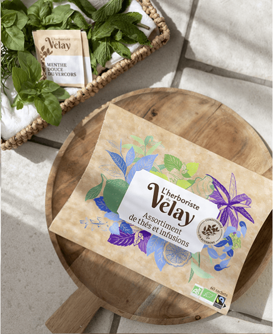 Coffret carton thés et infusions - L'Herboriste du Velay - 60 sachets - Image 2