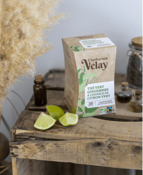 Thé vert Gingembre à l'huile essentielle de Citron vert