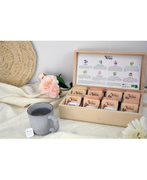French wood tea box – Mix of Herboriste du Velay