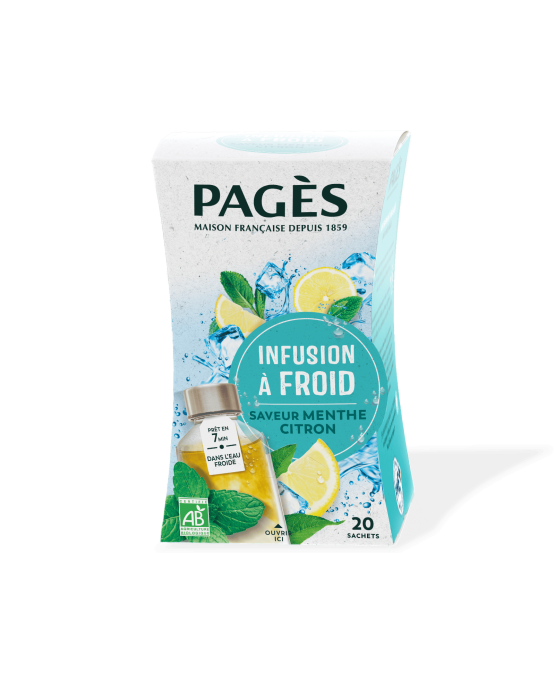 Infusion à froid saveur Menthe Citron Infusion à froid saveur Menthe Citron