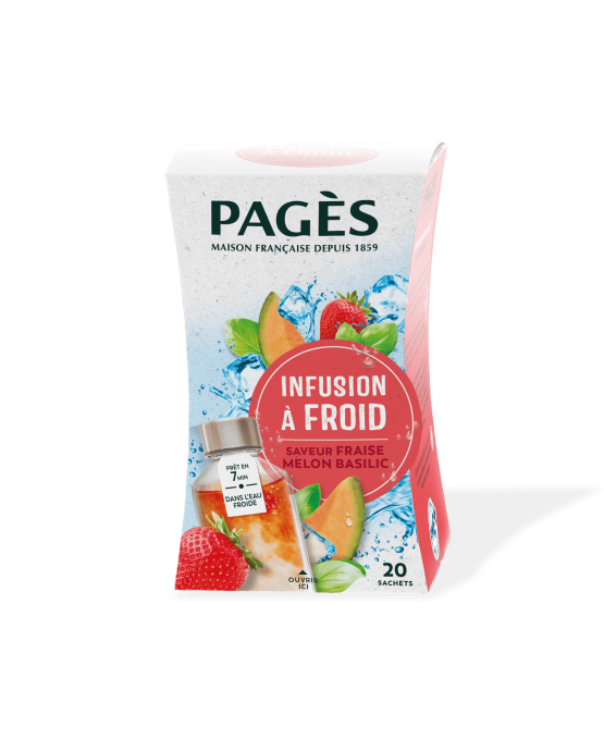 Infusion à froid saveur Fraise Melon Basilic