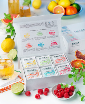 Herbal cold infusion cardboard taster box